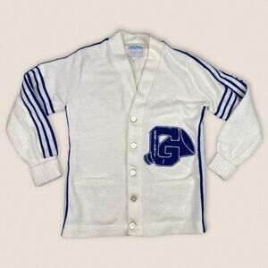 Vintage 60s Letterman Cheerleader Cardigan Highschool Varsity Sweater